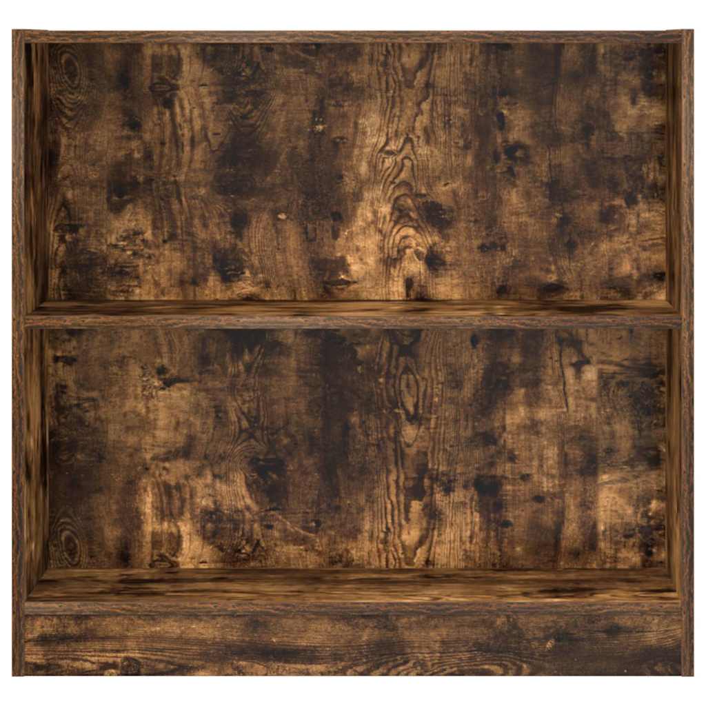 Bookcase Smoked Oak 80x24x76 cm Engineered Wood